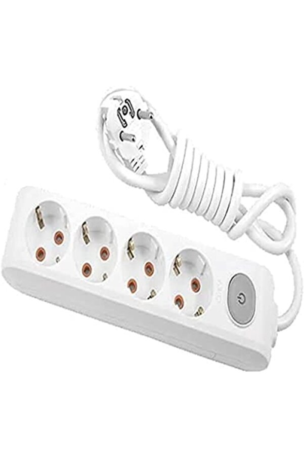 markentegra 4'lü Topraklı Priz - Çocuk Koruma Özelliği ile Güvenli Kullanım