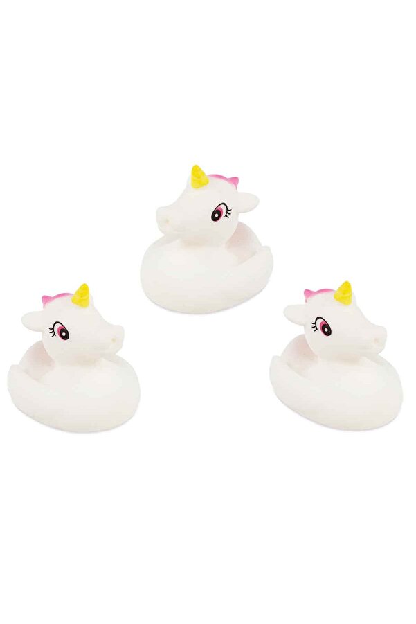 PopŞeker 3’lü Unicorn Bebek Banyo Oyuncağı Seti - Unicorn Vinil Figürler