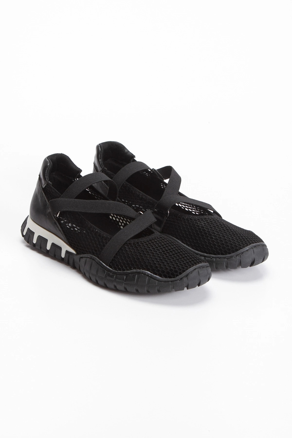 MFT AYAKKABI Women's Black Mesh Orthopedic Sole Velcro Ballerina Sports Shoes