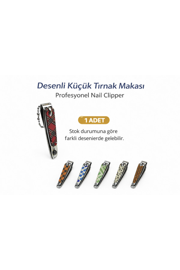 Toptan Bulurum Profesyonel Küçük Tırnak Makası Desenli Nail Clipper 1 Adet