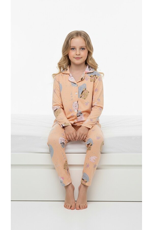 DANBİ Kız Çocuk 4,5,6,7,8,9,10,11 Yaş Mevsimlik Pijama Takımı