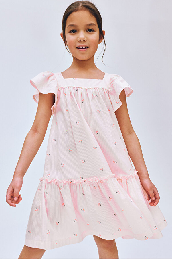 H&M Pamuklu Kloş Elbise