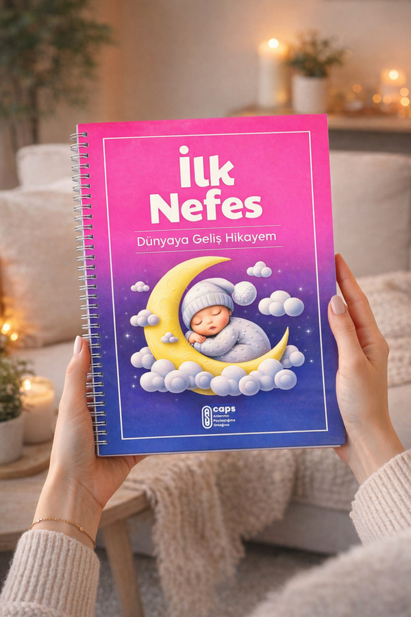 caps İlk Nefes: Dünyaya Geliş Hikayem - Hamilelik & Anne Bebek Anı Defteri - Hamilelik & Doğum Günlüğü