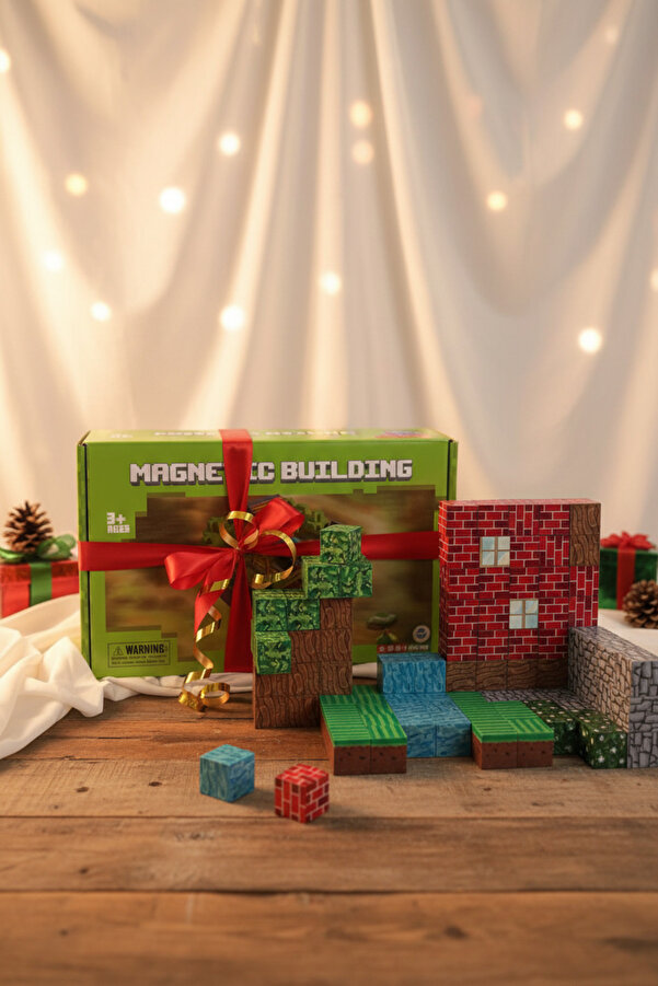 Manyetik Bloklar Module world 100 Parça Minecraft Tarzı Zeka Geliştici Eğitici Oyuncak