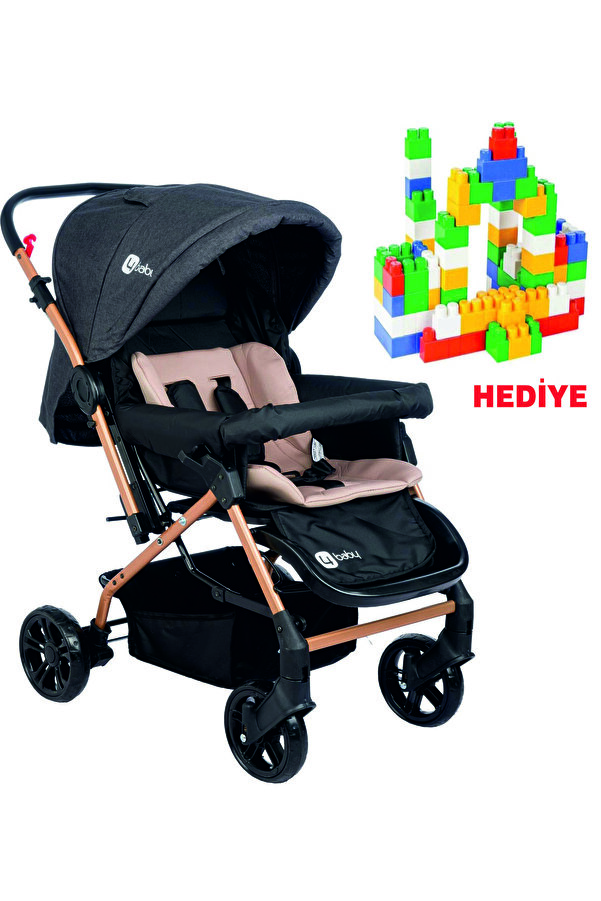 liabebek LİA BLOK GOLD ANTRASİT ÇİFT YÖN BEBEK TAŞIMA PUSETİ