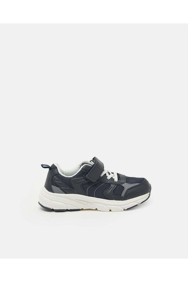 REDTAG Boys Black Plain Trainers