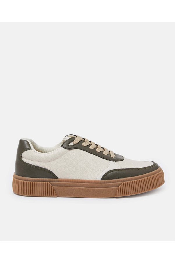 REDTAG Men Brown Material Block Skate Shoes