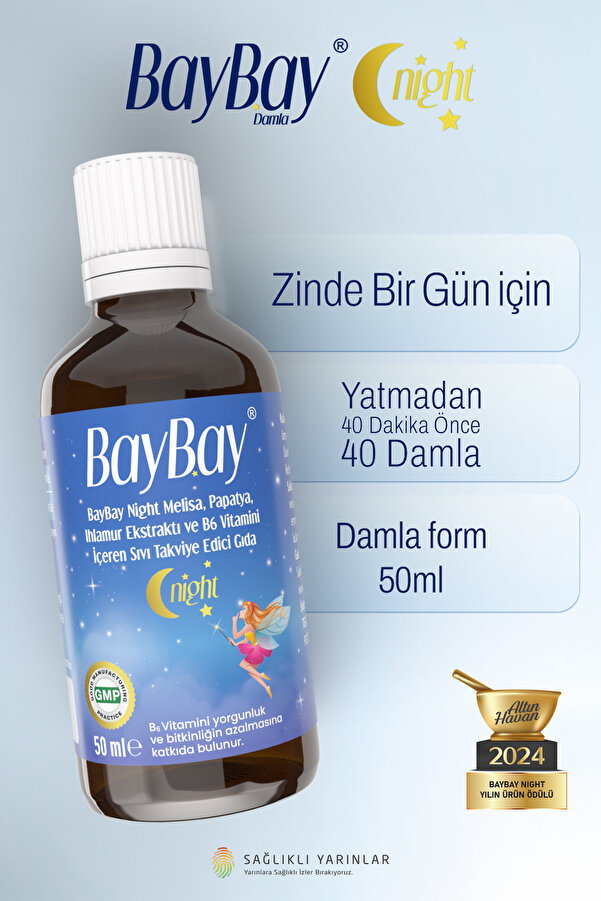 BayBay Night Melisa Papatya Içeren Damla 50 Ml Şiş