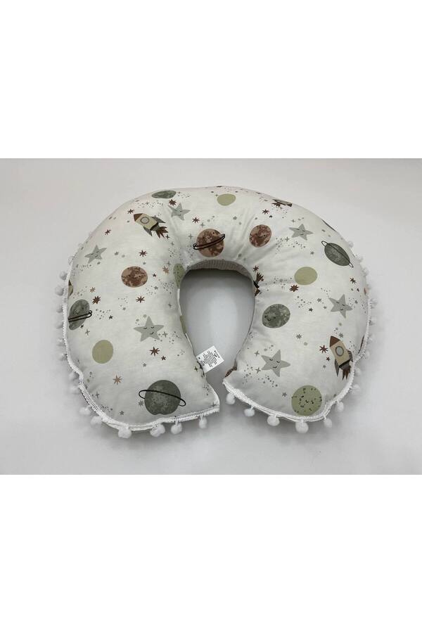 BUSEBABYHOME Kahverengi , Çift Taraflı Emzirme Yastığı/Emzirme Minderi/Bebek Destek Minderi/ Hamile Yastığı