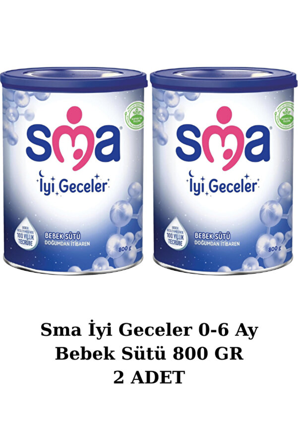SMA İYİ GECELER 0-6 AY BEBEK SÜTÜ 800 GR 2 ADET