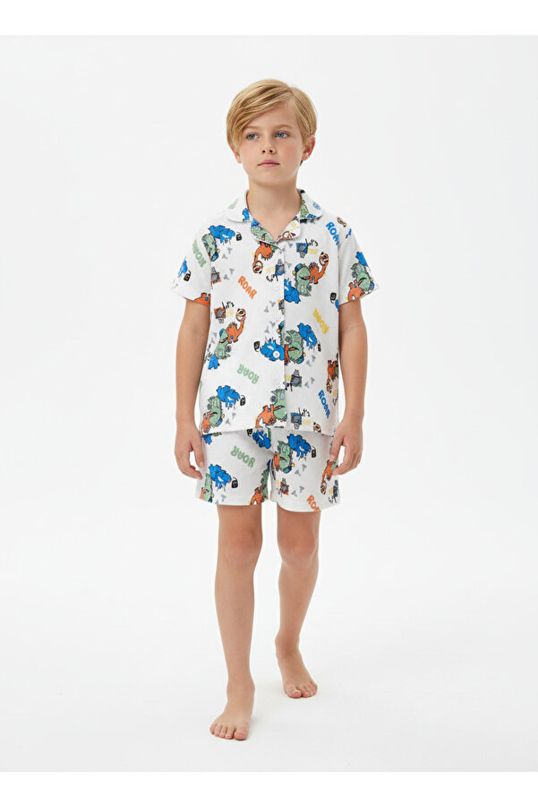 DANBİ Kız -Erkek Çocuk Yazlık Pijama Takımı 4,5,6,7,8,9,10,11 Waffle Kumaş