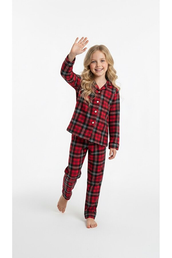 DFN Kids Kız Çocuk Mevsimlik Pijama Takımı 4,5,6,7,8,9,10,11 Yaş Anne-Kız Kombinlenebilir