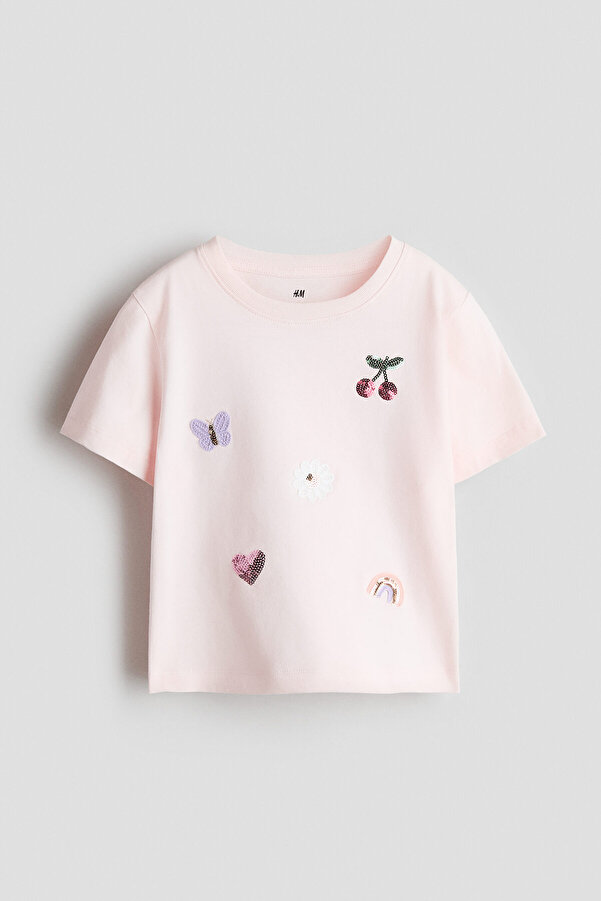 H&M Motif Detaylı Tişört