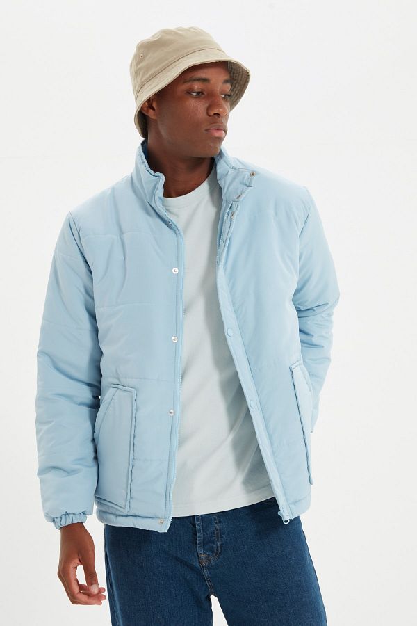 Trendyol Collection Light Blue Water Resistant Wind Coat Winter Regular Fit Puffer Jacket Tmnaw22Mo0131 Trendyol