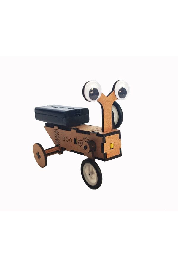 robotikşeyler-Wooden Educational Robotic Toy - DIY Set, Robotic Coding Paintable 1