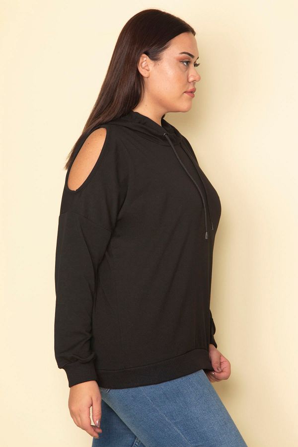 Low cut sweatshirt on sale