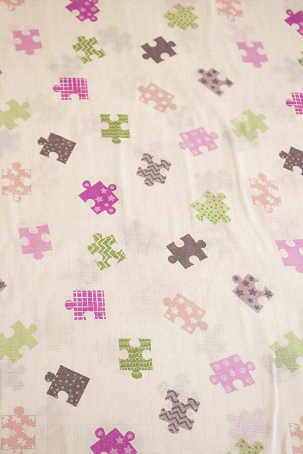 FAAL Pembe Puzzle Müslin Bez