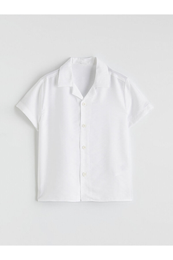 LC Waikiki Beyaz Regular Fit Erkek Çocuk Gömlek
