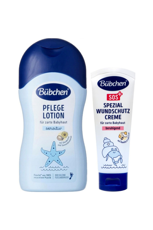 Bübchen Baby Hassas Bebek Bakım Losyonu 400ml + Bebek Pişik Kremi 75 Ml - Spezial Wundschutz Creme
