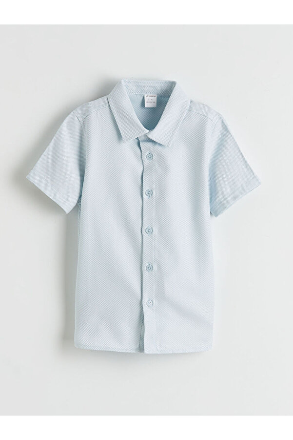 LC Waikiki Mavi Dokulu Erkek Çocuk Gömlek