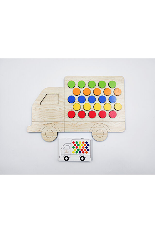 özgürce Renkli Ahşap Montessori Eğitim Kartları, Strateji ve Dikkat Geliştirme Seti