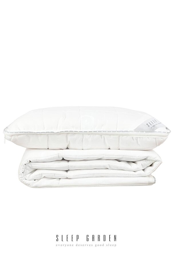 Sleep Garden %100 Organik Pamuk Bebek Yorgan Ve Yastık Seti Tela Çantalı