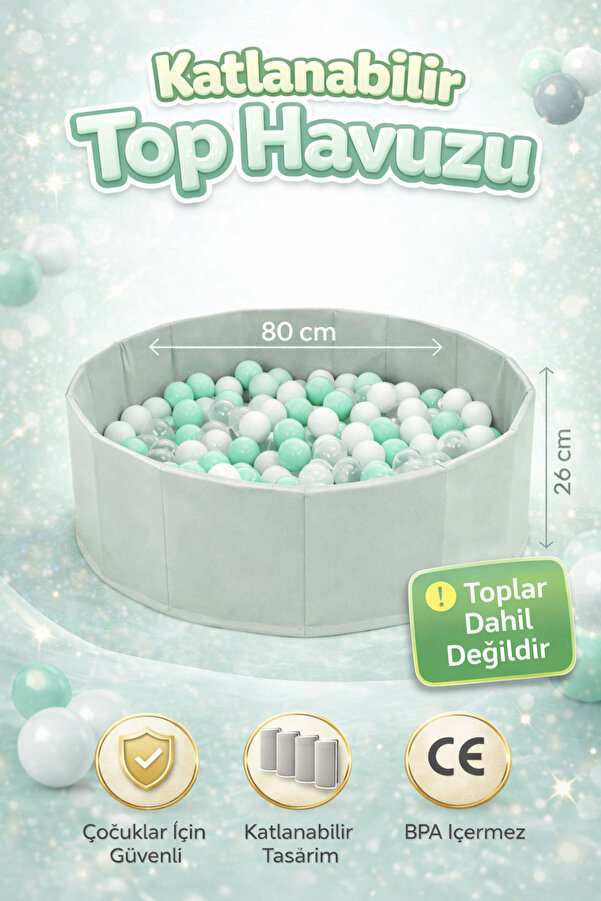 Sozzy Toys Çocuk Top Havuzu – Güvenli Oyun Alanı - TOPLAR DAHİL DEĞİLDİR