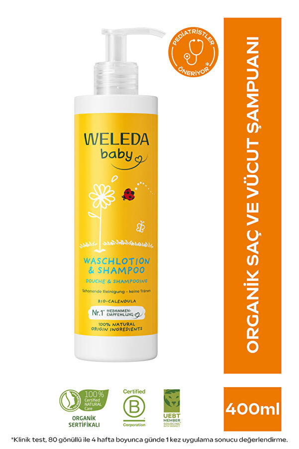 Weleda Calendula Özlü Organik Saç ve Vücut Şampuanı 400ml