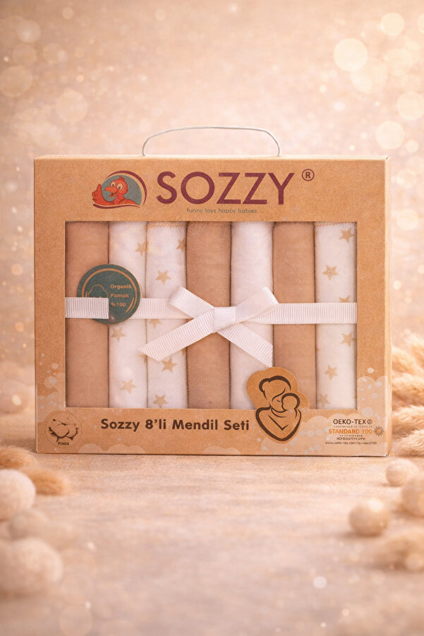 Sozzy Toys Ağız Mendili 8 Adet Pamuklu Penye Yumuşak
