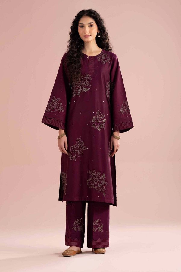 Nishat Linen 2 Piece - Embroidered Suit - PE 26-245