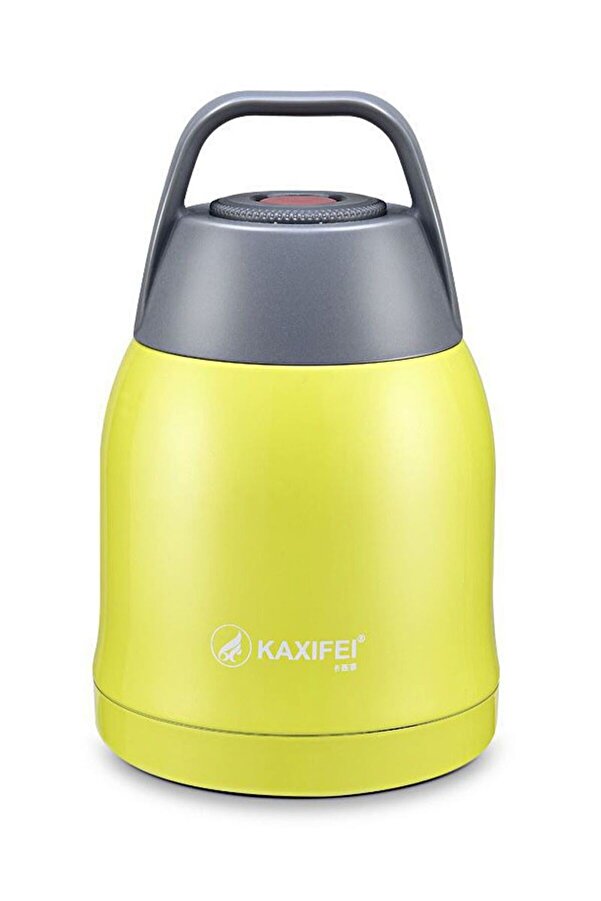 FeyzaDesign Yeşil Çelik 600 ml Vakumlu Yemek Saklama Termosu Bebek Mama Sefertası