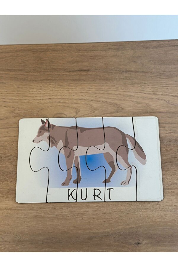 özgürce Hayvanlar Öğrenme Eşleme Puzzle Kartı, Eğitici Montessori Oyuncak