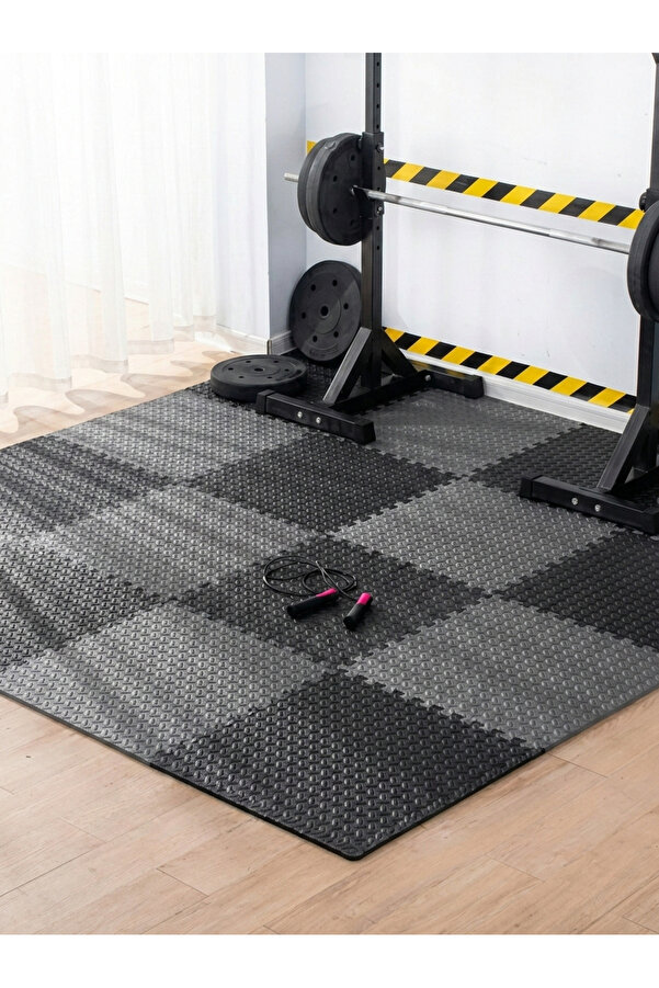 CARPAZAR Damla Desen Tatami Eva Spor Yoga Pilates Oyun Matı Halısı Minderi Puzzle 50x50 13mm 8 Adet 100x200