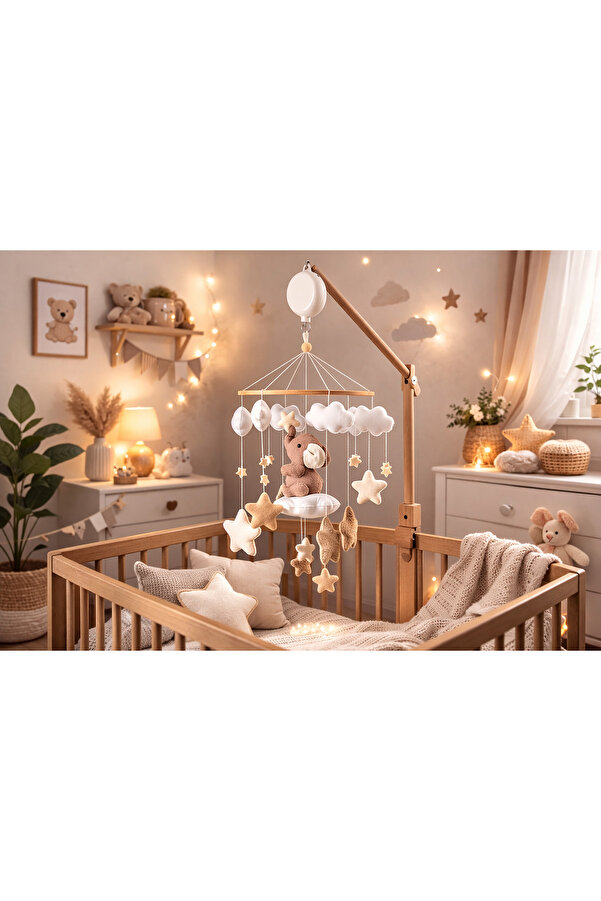 LusnikaStore (MÜZIKLİ)bebek Odasi Besik Dönencesi Besik Yani Süsü Bebek Odasi Dekorasyon