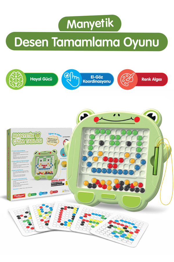 kidva Magna Frog Manyetik Kodlama Oyuncağı Kırılmaz Ekran Güçlü Mıknatıs Ekransız Montessori 3 Yaş