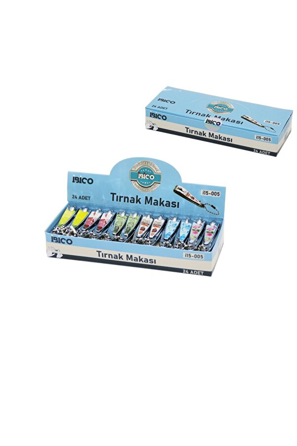Greathings İBİCO İ15-005 ( KÜÇÜK & RENKLİ DESENLİ ) TIRNAK MAKASI*24X50