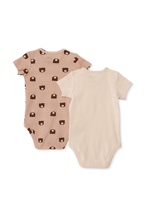 ebebek Hello Baby HelloBaby Erkek Bebek 2li Body Hayvan Baskılı Çıtçıtlı Çıtçıtlı Yaka Kısa Kol