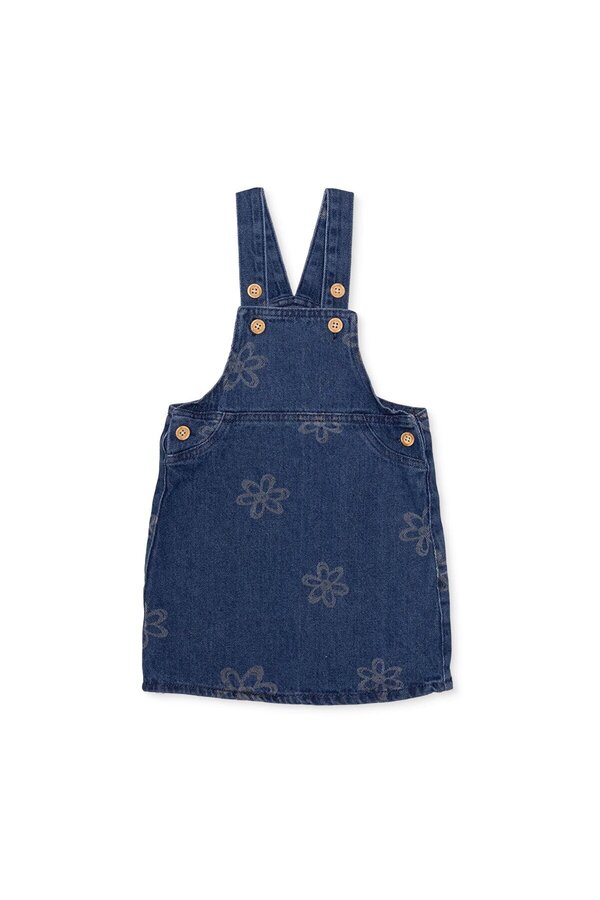 ebebek Hello Baby HelloBaby Kız Bebek Elbise Çiçek Baskılı Düğmeli İp Askılı Reçme