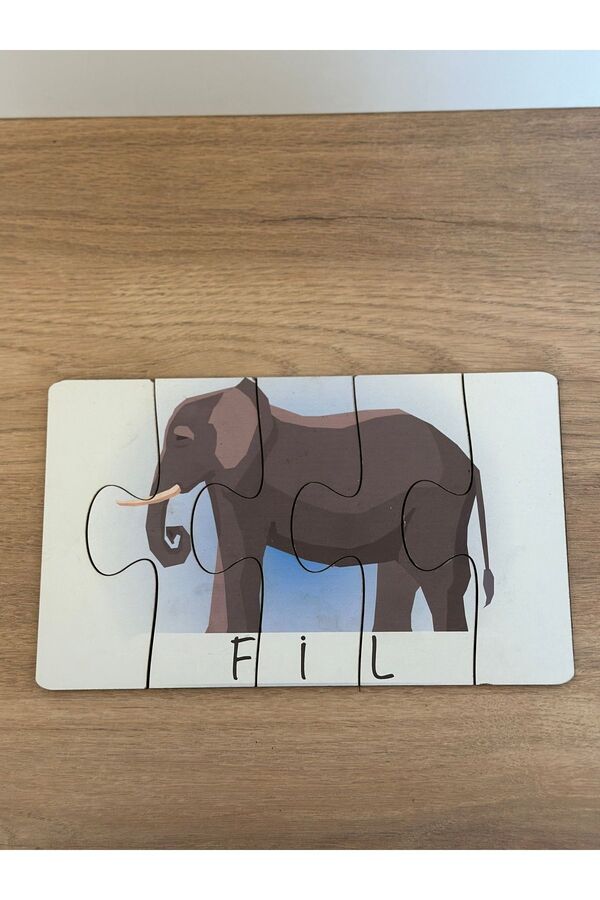 özgürce Hayvanlar Öğrenme Eşleme Puzzle Kartı, Eğitici Montessori Oyun Seti