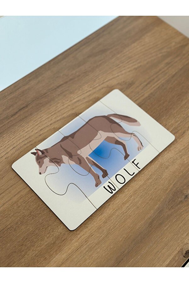 özgürce Hayvanlar Öğrenme Eşleme Puzzle Kartı, Eğitici Montessori Oyuncak