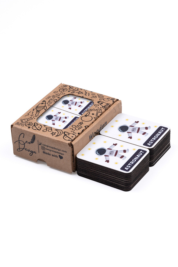 özgürce Güneş Sistemi Temalı Ahşap Eğitim Kartları, Montessori Öğrenme Oyuncak