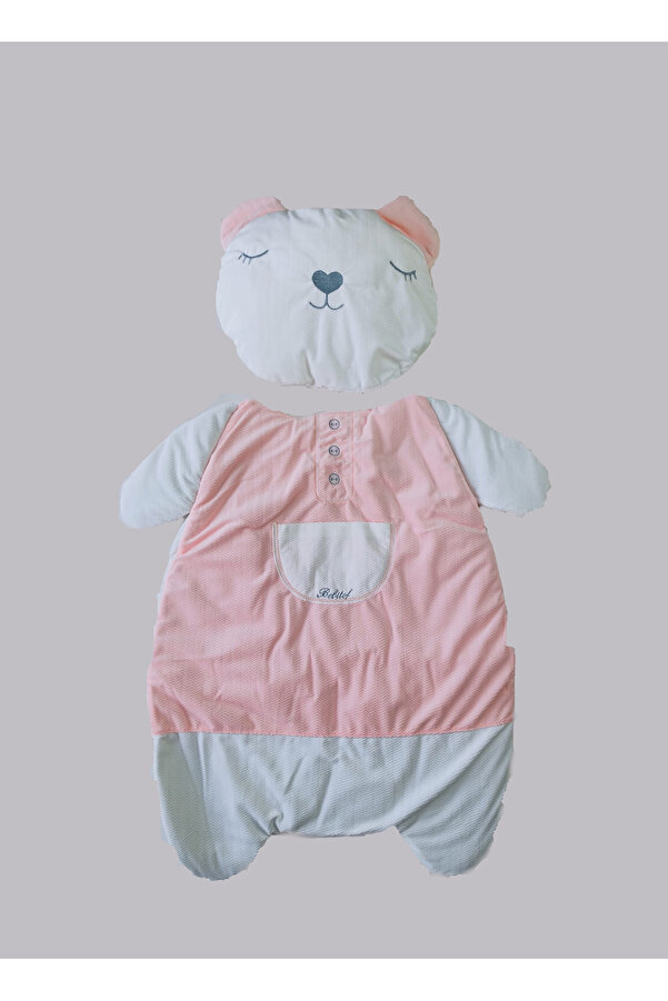 Bebitof Unisex Ayıcık Figürlü Jakarlı Lüks Alt Açma Seti - 0-12 Ay Bebek Alt Açma Minderi Matı