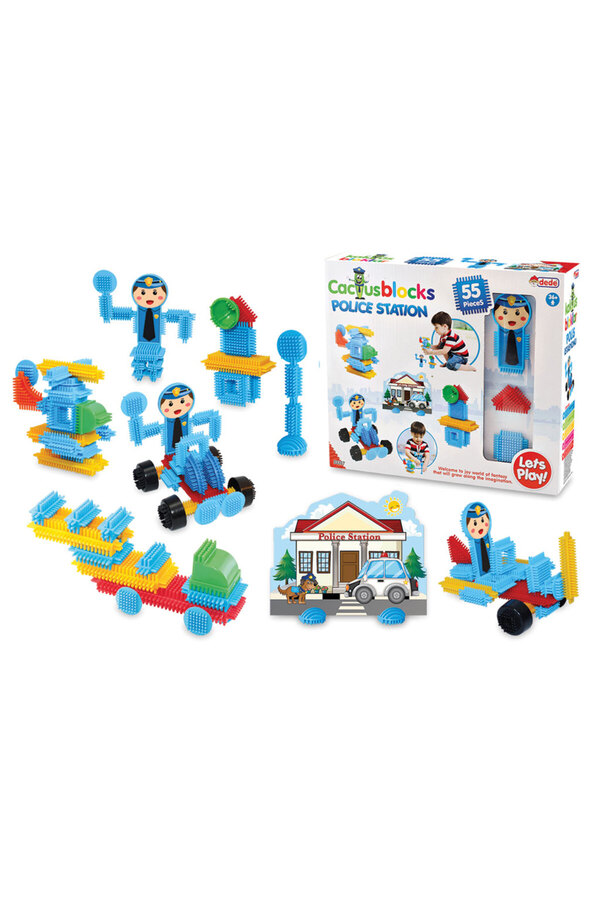 a v d a 55 Parça Polis Kaktüs Blok Seti Renkli Kaktüs Bloklar Yapı Oyuncağı
