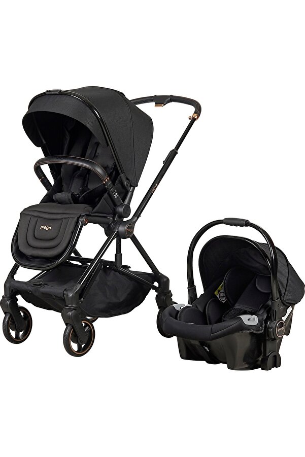 Prego Mios Premium Koldan Çift Yönlü Travel Sistem Bebek Arabası Siyah 2099