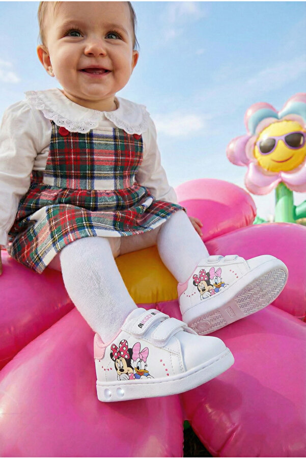 Süperland Ilk Adım Ayakkabısı Kız Bebek Ilk Adım Ayakkabısı Ortopedik Ilk Adım Ayakkabısı Işıklı Mickey Mouse