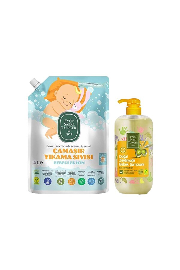 Eyüp Sabri Tuncer Bebek Çamaşır Deterjanı 1500 ml ve Bebek Şampuanı 600 ml