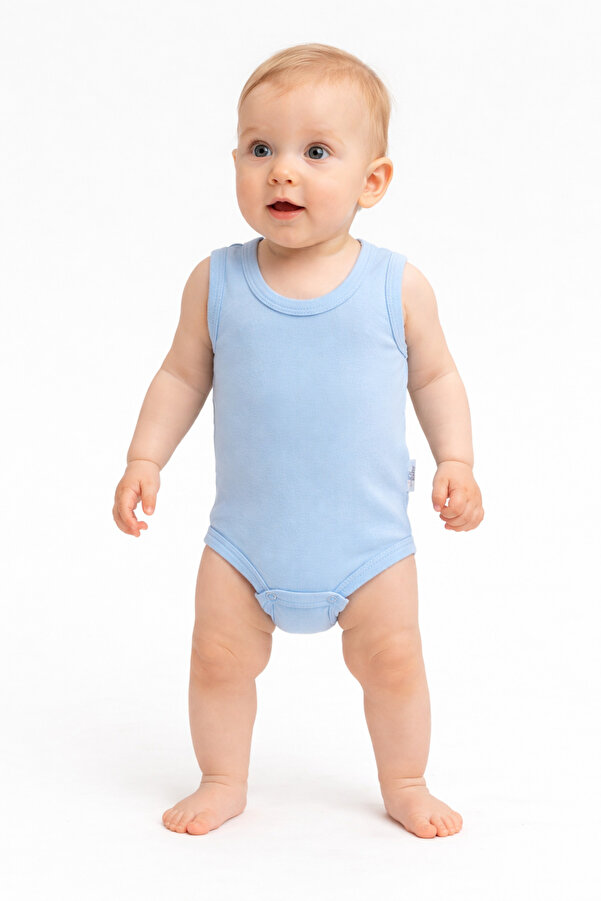 jijek baby kids 5’li Paket Askılı Bebek Body %100 Pamuk Çıtçıtlı Atlet Body – Unisex Yenidoğan & Bebek İç Giyim