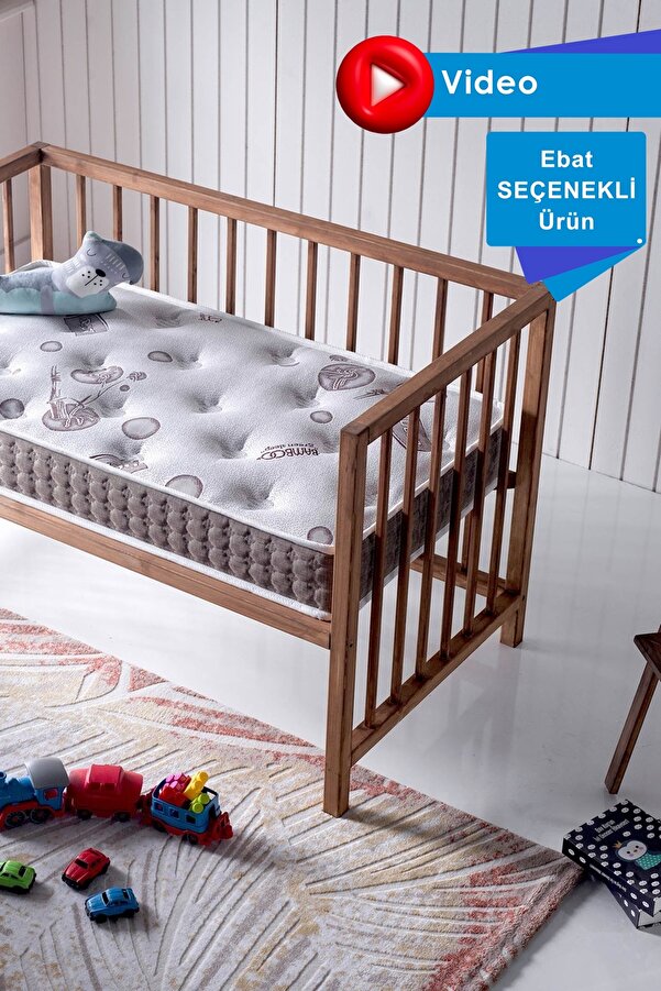 Bera Yatak Bamboo Park Yatak, Bebek Yatağı, Beşik Yatağı, Ortopedik Süngerli Örme Kumaşlı - 10 Cm
