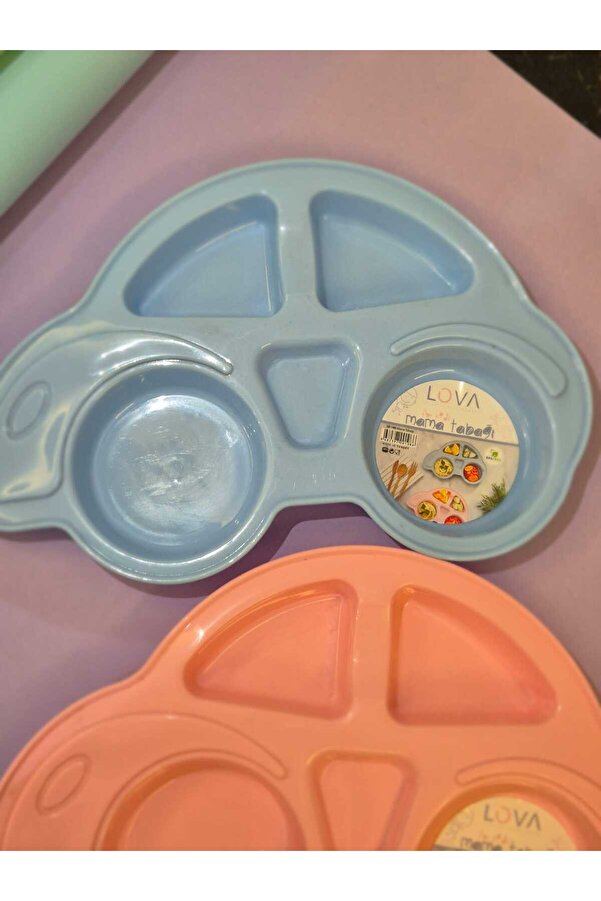 Lova PLASTİK MAVİ MAMA TABAĞI ARABA MODEL 30X17 CM