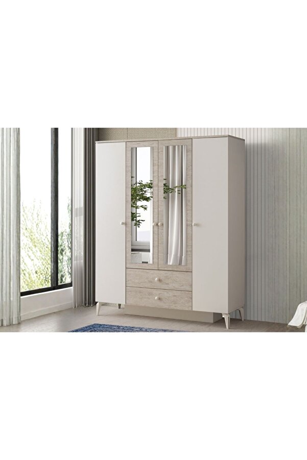 Doressa Home Preta 4 Kapılı Gardırop
